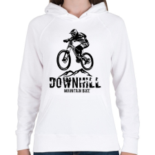 PRINTFASHION downhill - Női kapucnis pulóver - Fehér női pulóver, kardigán