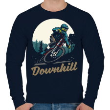 PRINTFASHION Downhill sötét alaphoz - Férfi pulóver - Sötétkék férfi pulóver, kardigán