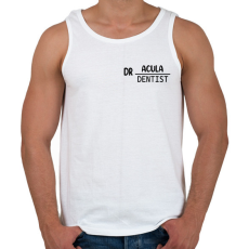 PRINTFASHION Dr.Acula - Dentist - Férfi atléta - Fehér