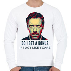 PRINTFASHION DR HOUSE - Férfi pulóver - Fehér