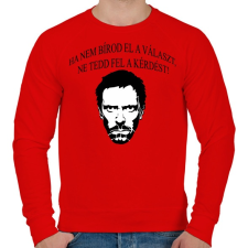 PRINTFASHION Dr- House - Férfi pulóver - Piros férfi pulóver, kardigán