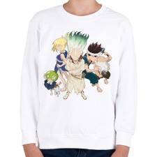 PRINTFASHION Dr. Stone team - Gyerek pulóver - Fehér gyerek pulóver, kardigán