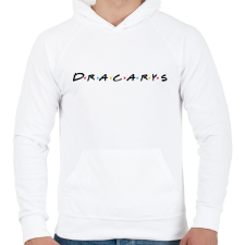 PRINTFASHION Dracarys friends - Férfi kapucnis pulóver - Fehér férfi pulóver, kardigán