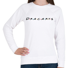 PRINTFASHION Dracarys friends - Női pulóver - Fehér női pulóver, kardigán