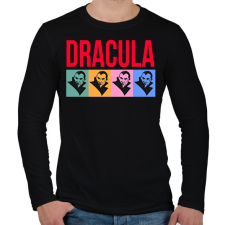 PRINTFASHION Dracula - Férfi hosszú ujjú póló - Fekete férfi póló