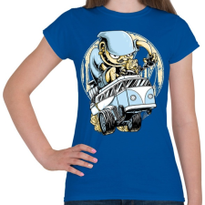 PRINTFASHION Drag VW Kombi - Női póló - Királykék női póló