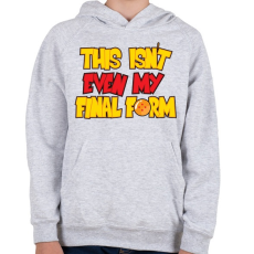 PRINTFASHION Dragon Ball - Ez még nem a végső formám - Gyerek kapucnis pulóver - Sport szürke