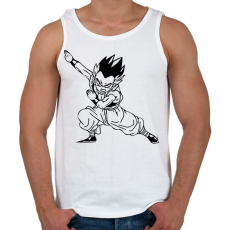 PRINTFASHION Dragon Ball - Férfi atléta - Fehér