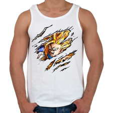 PRINTFASHION Dragon Ball Fighter - Férfi atléta - Fehér atléta, trikó