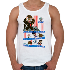 PRINTFASHION Dragon Ball - Full color - Férfi atléta - Fehér atléta, trikó