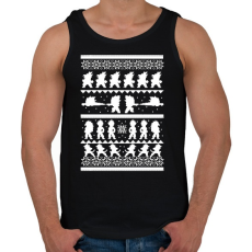 PRINTFASHION Dragon Ball karácsonyi minta - Férfi atléta - Fekete