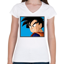 PRINTFASHION Dragon ball karakterek10 - Női V-nyakú póló - Fehér női póló