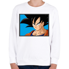 PRINTFASHION Dragon ball karakterek18 - Gyerek pulóver - Fehér