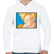 PRINTFASHION Dragon ball karakterek2 - Férfi kapucnis pulóver - Fehér