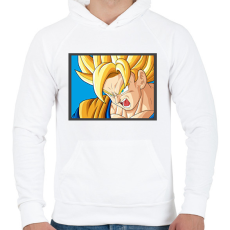 PRINTFASHION Dragon ball karakterek3 - Férfi kapucnis pulóver - Fehér
