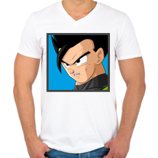 PRINTFASHION Dragon ball karakterek8 - Férfi V-nyakú póló - Fehér