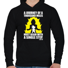 PRINTFASHION Dragon Ball - Kezdet - Férfi kapucnis pulóver - Fekete férfi pulóver, kardigán