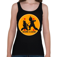 PRINTFASHION Dragon Ball - Légy Legenda! - Női atléta - Fekete