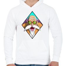 PRINTFASHION Dragon Ball Mester - Férfi kapucnis pulóver - Fehér férfi pulóver, kardigán