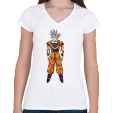 PRINTFASHION Dragon Ball - Női V-nyakú póló - Fehér