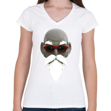 PRINTFASHION Dragon Ball - Női V-nyakú póló - Fehér női póló