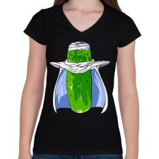 PRINTFASHION Dragon Ball Piccolo Pickle - Női V-nyakú póló - Fekete női póló