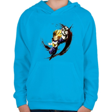 PRINTFASHION dragon ball super-saiyan-blue-goku - Gyerek kapucnis pulóver - Azúrkék gyerek pulóver, kardigán