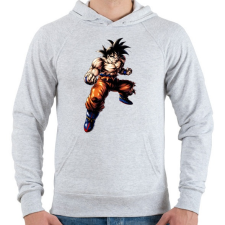 PRINTFASHION dragon ball super-saiyan-god - Férfi kapucnis pulóver - Sport szürke férfi pulóver, kardigán