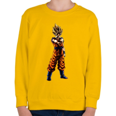 PRINTFASHION dragon ball super-saiyan - Gyerek pulóver - Sárga
