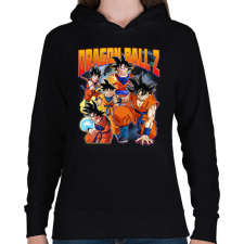 PRINTFASHION Dragon Ball Z - Goku - Női kapucnis pulóver - Fekete női pulóver, kardigán