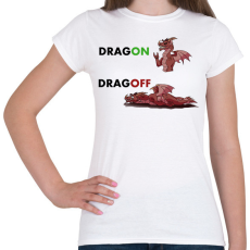 PRINTFASHION DRAGON DRAGOFF  - Női póló - Fehér