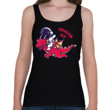 PRINTFASHION Dragon fly - Űrhajóssal - Női atléta - Fekete női trikó