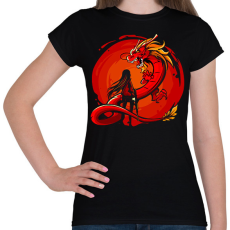 PRINTFASHION Dragon - Női póló - Fekete