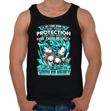 PRINTFASHION Dragonball - Bölcsesség - Férfi atléta - Fekete atléta, trikó