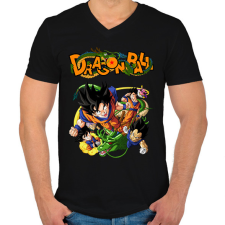 PRINTFASHION Dragonball - Férfi V-nyakú póló - Fekete férfi póló