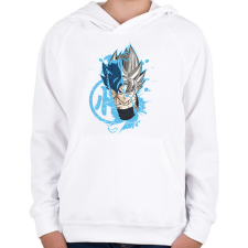 PRINTFASHION Dragonball - Goku blue - Gyerek kapucnis pulóver - Fehér gyerek pulóver, kardigán