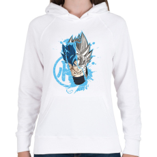 PRINTFASHION Dragonball - Goku blue - Női kapucnis pulóver - Fehér