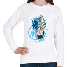 PRINTFASHION Dragonball - Goku blue - Női pulóver - Fehér