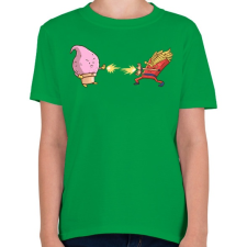 PRINTFASHION Dragonball kajaharc - Gyerek póló - Zöld gyerek póló