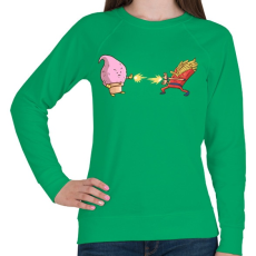 PRINTFASHION Dragonball kajaharc - Női pulóver - Zöld