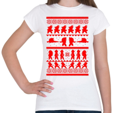 PRINTFASHION Dragonball karácsonyi minta - Női póló - Fehér