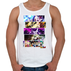 PRINTFASHION DragonBall montage - Férfi atléta - Fehér