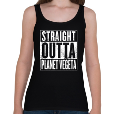 PRINTFASHION Dragonball straight outta Planet Vegeta - Női atléta - Fekete