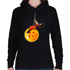 PRINTFASHION Dragonball - Wrecking Ball - Női kapucnis pulóver - Fekete