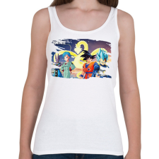 PRINTFASHION Dragonball x Fortnite - karakterek - Női atléta - Fehér női trikó