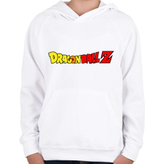 PRINTFASHION Dragonball Z logo - Gyerek kapucnis pulóver - Fehér