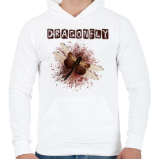 PRINTFASHION dragonfly1 - Férfi kapucnis pulóver - Fehér
