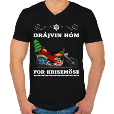 PRINTFASHION DRÁJVIN HÓM 2 - Férfi V-nyakú póló - Fekete