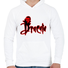 PRINTFASHION Drakula - Férfi kapucnis pulóver - Fehér