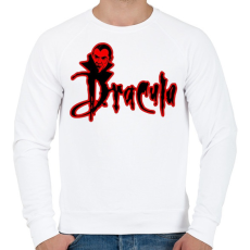 PRINTFASHION Drakula - Férfi pulóver - Fehér